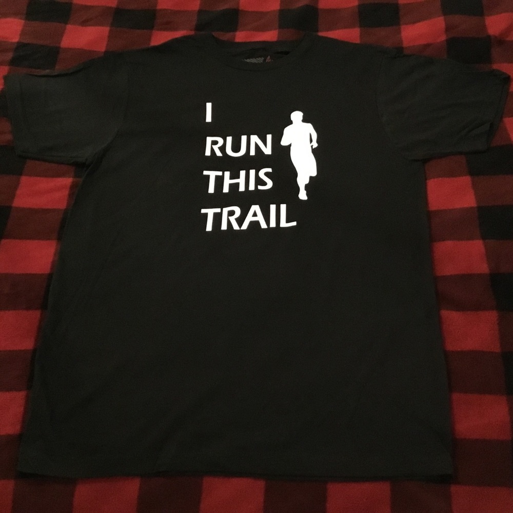 Men’s “I Run This Trail” Black Cotton T-Shirt